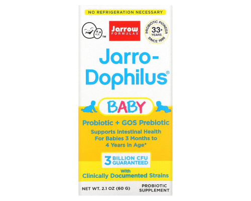 Jarrow Formulas, Jarro-Dophilus Baby, Baby's Probiotic, 3 Billion Live Bacteria, 2.1 oz (60 g) Jarrow Formulas, Jarro-Dophilus Baby, Baby's Probiotic, 3 Billion Live Bacteria, 2.1 oz (60 g)