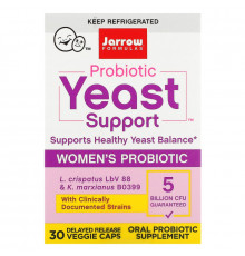 Jarrow Formulas, Probiotic Yeast Support, Women’s Probiotic, 5 Billion, 30 Veggie Caps