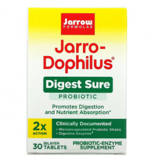 Пищеварительные ферменты Vegan Jarro-Dophilus, Digest Sure, 5 Billion CFU, 30 Tablets