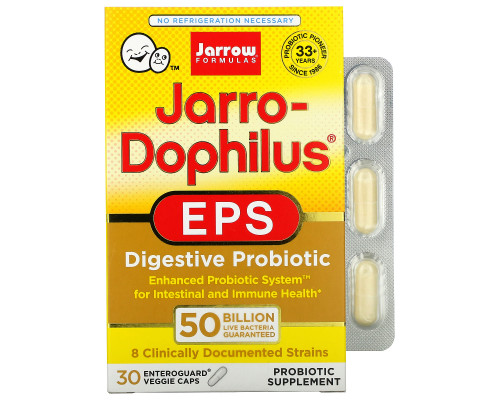 Jarrow Formulas, Jarro-Dophilus EPS, Ultra Potent, 50 Billion, 30 Veggie Caps Jarrow Formulas, Jarro-Dophilus EPS, Ultra Potent, 50 Billion, 30 Veggie Caps