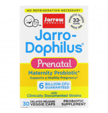 Jarrow Formulas, Jarro-Dophilus, Prenatal, 6 Billion CFU, 30 Delayed Release Veggie Caps