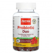 Jarrow Formulas, Probiotic Duo, Raspberry, 3 Billion, 60 Gummies