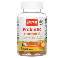 Jarrow Formulas, Probiotic + Immune, апельсин, 2 млрд, 60 жевательных таблеток