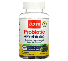 Jarrow Formulas, Probiotic + Prebiotic, Blackberry, 2 Billion, 90 Gummies
