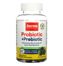 Jarrow Formulas, Probiotic + Prebiotic, Blackberry, 2 Billion, 90 Gummies