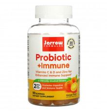 Jarrow Formulas, Probiotic + Immune, Orange, 2 Billion, 90 Gummies