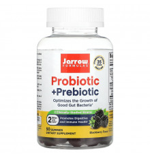 Jarrow Formulas, Probiotic + Prebiotic, Blackberry, 2 Billion, 50 Gummies