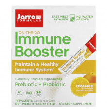 Jarrow Formulas, On-The-Go Immune Booster, Orange, 14 Packets, 0.04 oz (1 g) Each