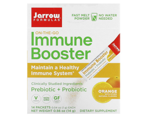 Jarrow Formulas, On-The-Go Immune Booster, Orange, 14 Packets, 0.04 oz (1 g) Each Jarrow Formulas, On-The-Go Immune Booster, Orange, 14 Packets, 0.04 oz (1 g) Each
