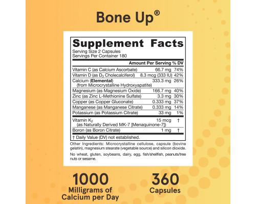 Jarrow Formulas Bone-Up 360 капсул Jarrow Formulas Bone-Up 360 капсул