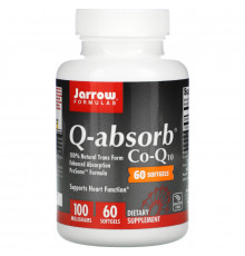 Jarrow Formulas, Q-absorb, кофермент Q10, 100 мг, 60 мягких капсул