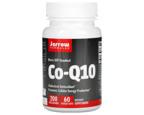 Jarrow Formulas, Коэнзим Q10, 200 мг, 60 вегетарианских капсул Jarrow Formulas, Коэнзим Q10, 200 мг, 60 вегетарианских капсул
