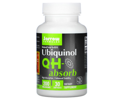 Jarrow Formulas QH-absorb Убихинол 200 мг 30 Капсул Jarrow Formulas QH-absorb Убихинол 200 мг 30 Капсул