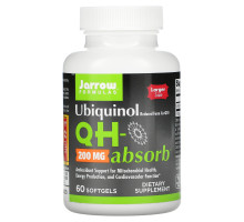 Jarrow Formulas, Убихинол QH-Absorb, 200 мг, 60 мягких гелевых капсул