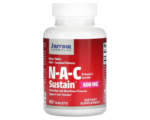 Jarrow Formulas, N-A-C Sustain, 600 mg, 60 Tablets Jarrow Formulas, N-A-C Sustain, 600 mg, 60 Tablets