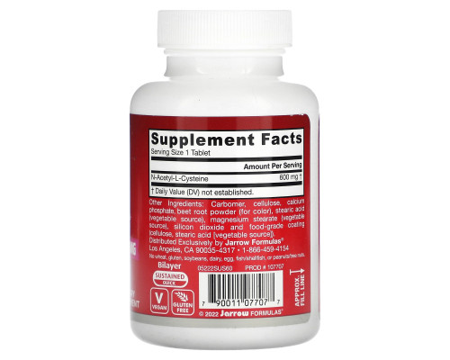 Jarrow Formulas, N-A-C Sustain, 600 mg, 60 Tablets Jarrow Formulas, N-A-C Sustain, 600 mg, 60 Tablets