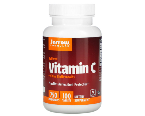 Jarrow Formulas Буферизованный витамин C + биофлавоноиды цитрусовых 750 мг 100 таблеток Jarrow Formulas Буферизованный витамин C + биофлавоноиды цитрусовых 750 мг 100 таблеток