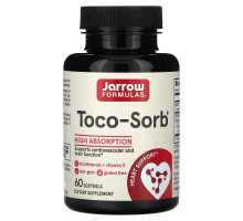 Jarrow Formulas, Toco-Sorb, смесь токотринола и витамина Е, 60 капсул