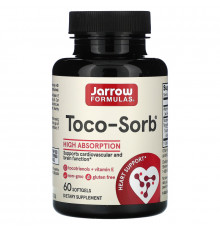 Jarrow Formulas, Toco-Sorb, смесь токотринола и витамина Е, 60 капсул