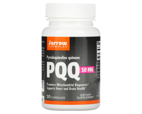 Jarrow Formulas, PQQ, пирролохинолинхинон, метоксантин, 10 мг, 30 капсул Jarrow Formulas, PQQ, пирролохинолинхинон, метоксантин, 10 мг, 30 капсул