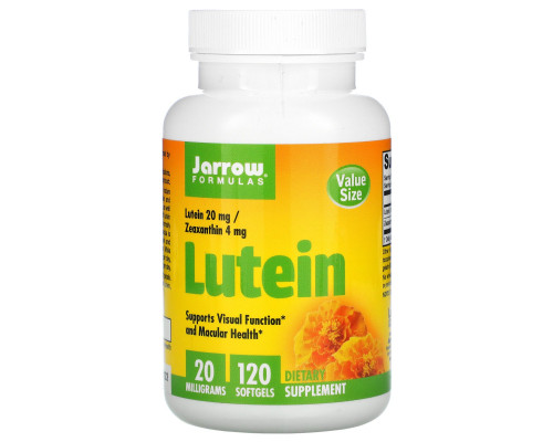 Jarrow Formulas, Lutein, 20 mg, 120 Softgels Jarrow Formulas, Lutein, 20 mg, 120 Softgels