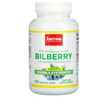 Jarrow Formulas, Комплекс черники и полифенолов из кожуры винограда, 280 мг, 120 овощных капсул