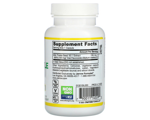 Jarrow Formulas Молочный чертополох 150 мг 200 капсул Jarrow Formulas Молочный чертополох 150 мг 200 капсул