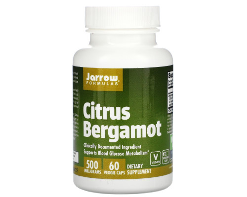 Jarrow Formulas Цитрусовый бергамот 500 мг 60 овощных капсул Jarrow Formulas Цитрусовый бергамот 500 мг 60 овощных капсул