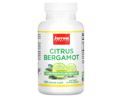 Jarrow Formulas, Цитрусовый бергамот, 500 мг, 120 овощных капсул Jarrow Formulas, Цитрусовый бергамот, 500 мг, 120 овощных капсул