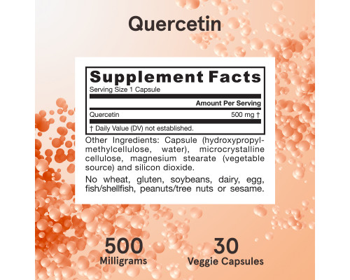 Jarrow Formulas, Quercetin, 500 mg, 30 Veggie Caps