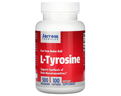Jarrow Formulas, L-тирозин (L-Tyrosine), 500 мг, 100 капсул Jarrow Formulas, L-тирозин (L-Tyrosine), 500 мг, 100 капсул