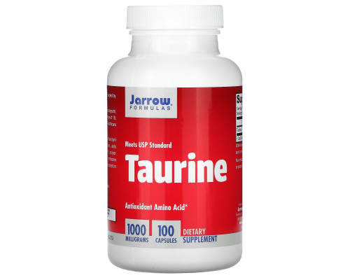 Jarrow Formulas, Таурин 1000 мг, 100 капсул Jarrow Formulas, Таурин 1000 мг, 100 капсул