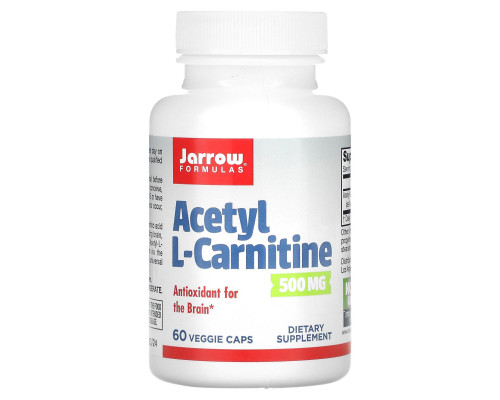Jarrow Formulas, Acetyl L-Carnitine 500, 500 mg, 60 Veggie Caps Jarrow Formulas, Acetyl L-Carnitine 500, 500 mg, 60 Veggie Caps
