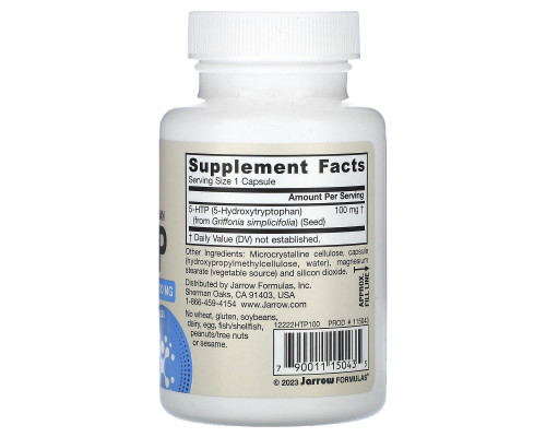 Jarrow Formulas, 5-HTP, 100 mg, 60 Veggie Caps Jarrow Formulas, 5-HTP, 100 mg, 60 Veggie Caps