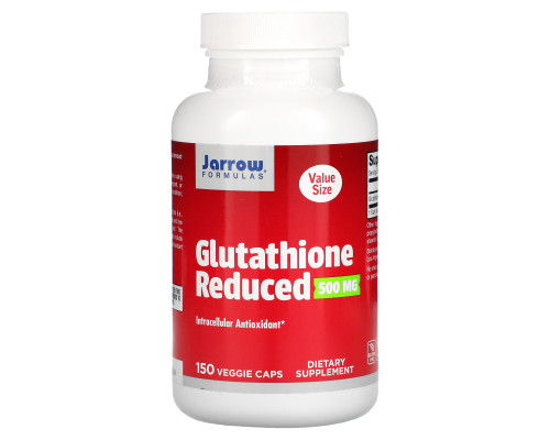 Jarrow Formulas, Glutathione Reduced, 500 mg, 150 Veggie Caps Jarrow Formulas, Glutathione Reduced, 500 mg, 150 Veggie Caps