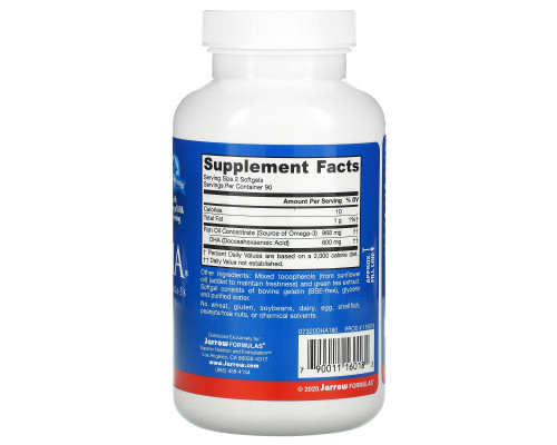 Jarrow Formulas Max DHA 180 желатиновых капсул Jarrow Formulas Max DHA 180 желатиновых капсул