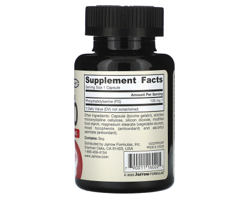 Jarrow Formulas PS 100 Фосфатидилсерин 100 мг 120 капсул Jarrow Formulas PS 100 Фосфатидилсерин 100 мг 120 капсул