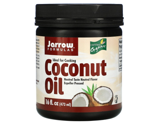 Jarrow Formulas Органическое кокосовое масло 16 унций (454 г) Jarrow Formulas Органическое кокосовое масло 16 унций (454 г)