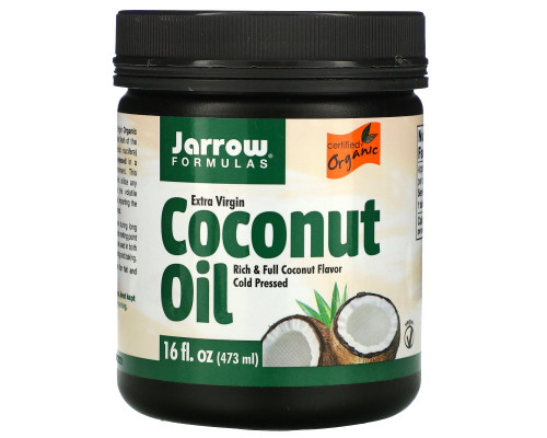 Jarrow Formulas Органическое кокосовое масло первого отжима 16 унций (454 г) Jarrow Formulas Органическое кокосовое масло первого отжима 16 унций (454 г)