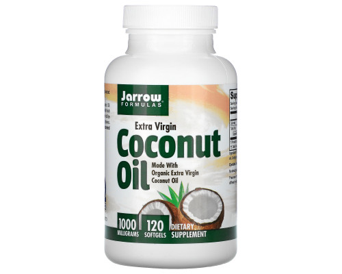 Jarrow Formulas Кокосовое масло холодный отжим 1000 мг 120 капсул Jarrow Formulas Кокосовое масло холодный отжим 1000 мг 120 капсул