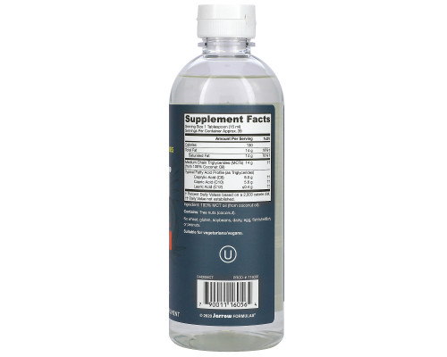 Jarrow Formulas, MCT Oil, 20 fl oz (591 ml) Jarrow Formulas, MCT Oil, 20 fl oz (591 ml)