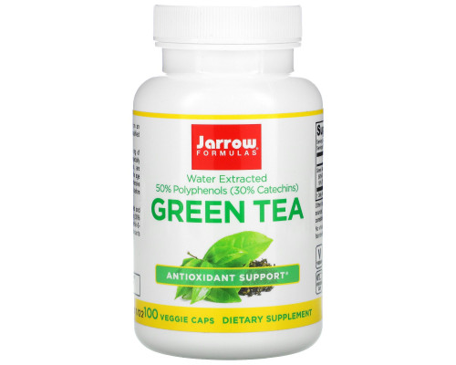 Jarrow Formulas, Зеленый чай, 500 мг, 100 вегетарианских капсул Jarrow Formulas, Зеленый чай, 500 мг, 100 вегетарианских капсул