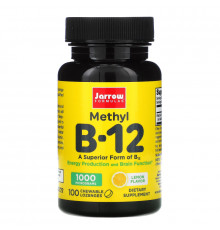 Jarrow Formulas, Methyl B-12, Lemon, 1,000 mcg, 100 Chewable Lozenges