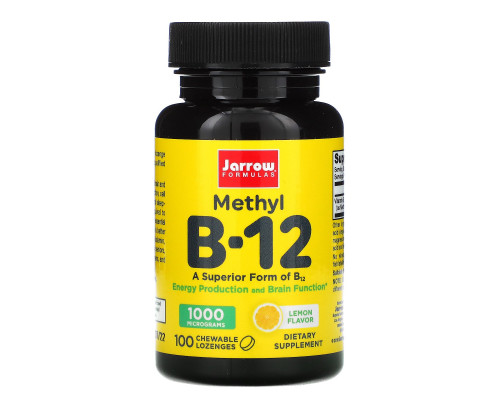 Jarrow Formulas, Methyl B-12, Lemon, 1,000 mcg, 100 Chewable Lozenges