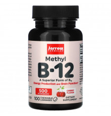 Jarrow Formulas, Methyl B-12, Cherry , 500 mcg, 100 Chewable Lozenges