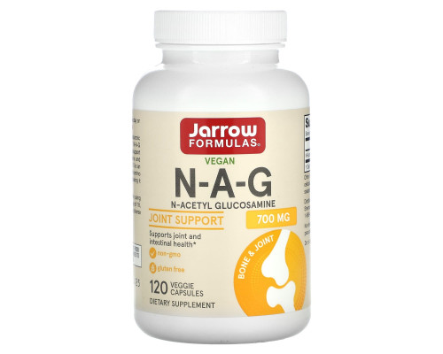 Jarrow Formulas N-A-G (N-ацетилглюкозамин) 700 мг 120 вегетариансикх капсул Jarrow Formulas N-A-G (N-ацетилглюкозамин) 700 мг 120 вегетариансикх капсул