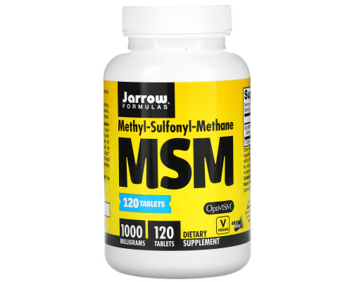Jarrow Formulas MSM 1000 метил сульфонил метан 1000 мг 120 легко растворимых таблеток Jarrow Formulas MSM 1000 метил сульфонил метан 1000 мг 120 легко растворимых таблеток