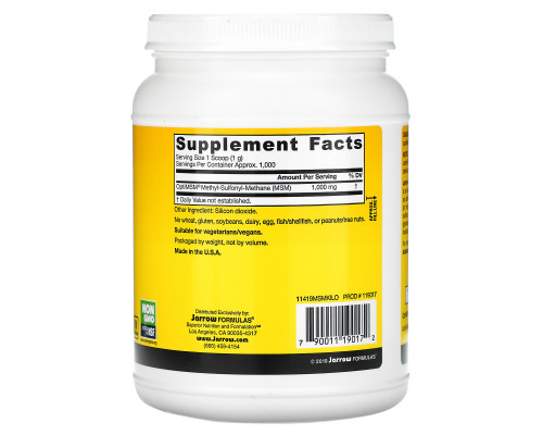 Jarrow Formulas MSM (Метил сульфонил метан) в порошке 353 унции (1000 г) Jarrow Formulas MSM (Метил сульфонил метан) в порошке 353 унции (1000 г)
