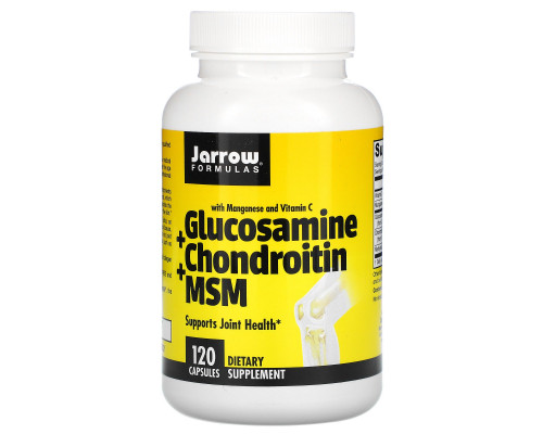 Jarrow Formulas Комплексная добавка для суставов из глюкозамина хондроитина и метилсульфонилметана 120 капсул Jarrow Formulas Комплексная добавка для суставов из глюкозамина хондроитина и метилсульфонилметана 120 капсул