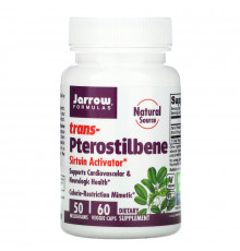 Jarrow Formulas, trans-Pterostilbene, 50 mg , 60 Veggie Caps